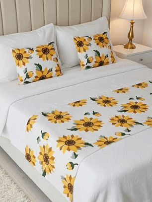 PIECERA BORDADA FLORES GRANDES GIRASOL