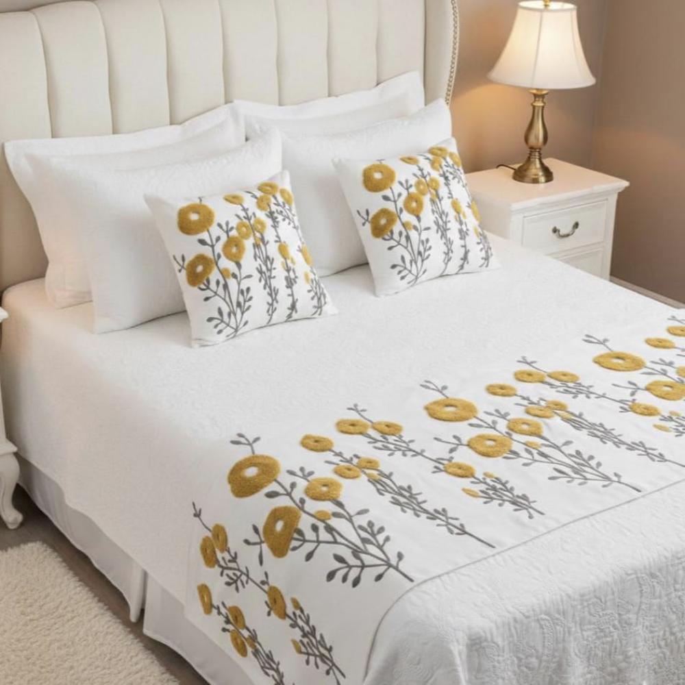 PIECERA BORDADA FLORES REDONDAS AMARILLAS 1