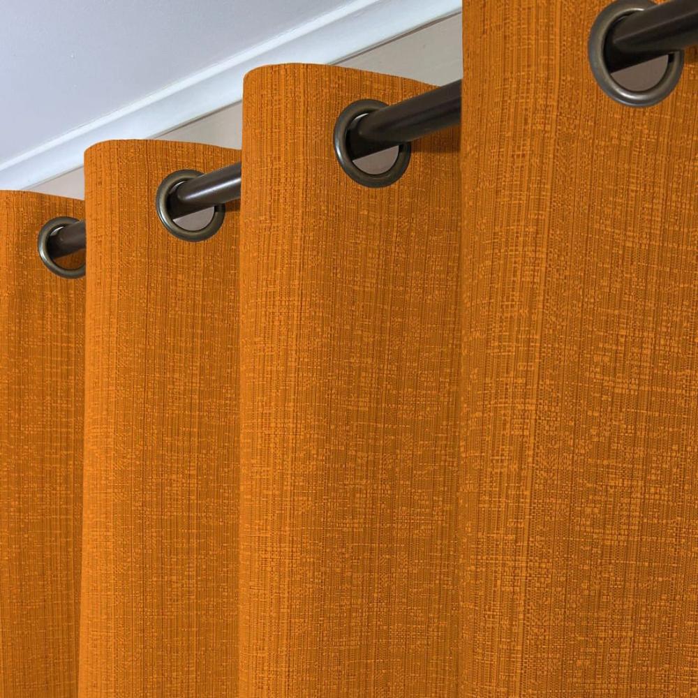 CORTINA DE TELA POLIESTER NARANJO BAMBOO 1