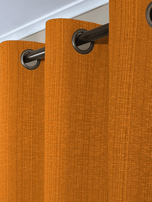 CORTINA DE TELA POLIESTER NARANJO BAMBOO