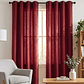 CORTINA DE TELA POLIESTER ROJO OSCURO BAMBOO - Miniatura 2