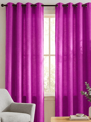 CORTINA DE TELA POLIESTER FUCSIA BAMBOO