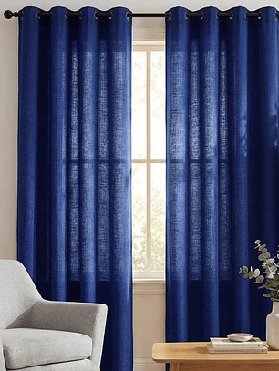 CORTINA DE TELA POLIESTER AZUL BAMBOO