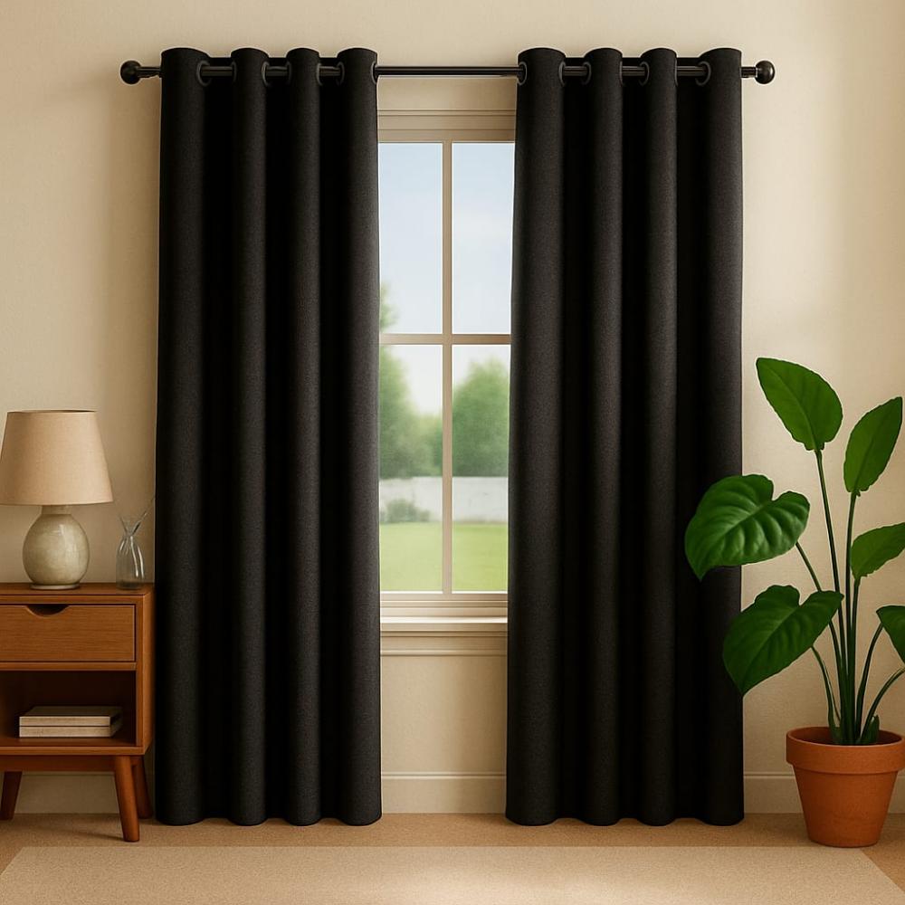 CORTINA ENGOMADA BLACK OUT NEGRO 2