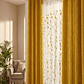 PACK DE CORTINAS DE TELA CON VISILLOS COLOR AMARILLO - Miniatura 1