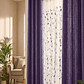 PACK DE CORTINAS DE TELA CON VISILLOS COLOR MORADO - Miniatura 1