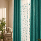 PACK DE CORTINAS DE TELA CON VISILLOS COLOR VERDE ESMERALDA - Miniatura 1