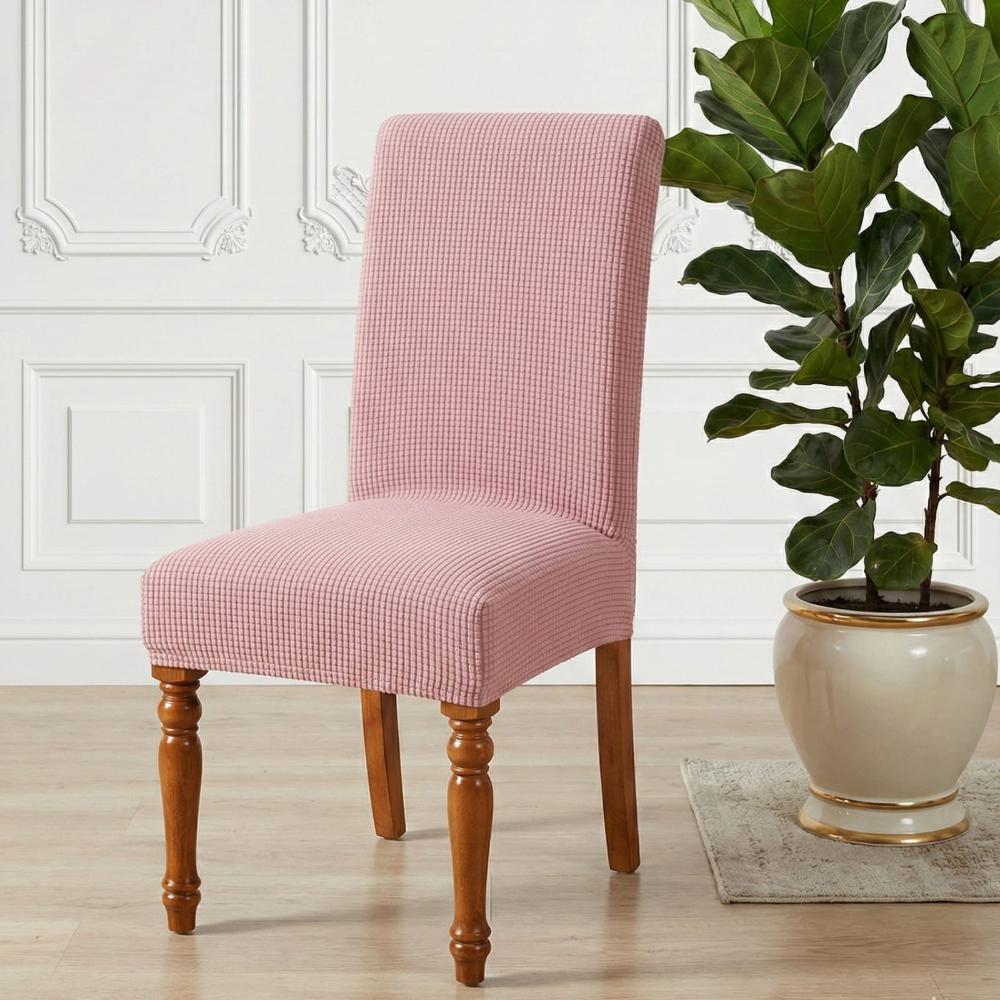 FUNDAS DE SILLA PACK 6 UNIDADES CUADROS ROSADO 1