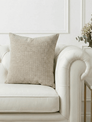 PACK 2 FUNDAS DE COJINES TEXTURA BEIGE