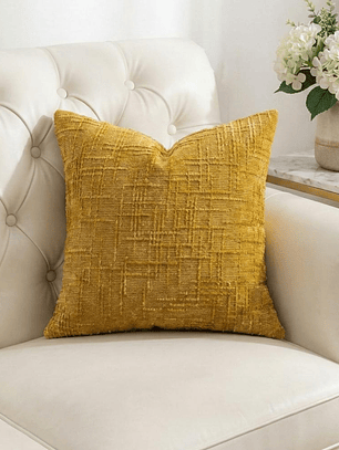 PACK 2 FUNDAS DE COJINES TEXTURA LINEAS AMARILLO