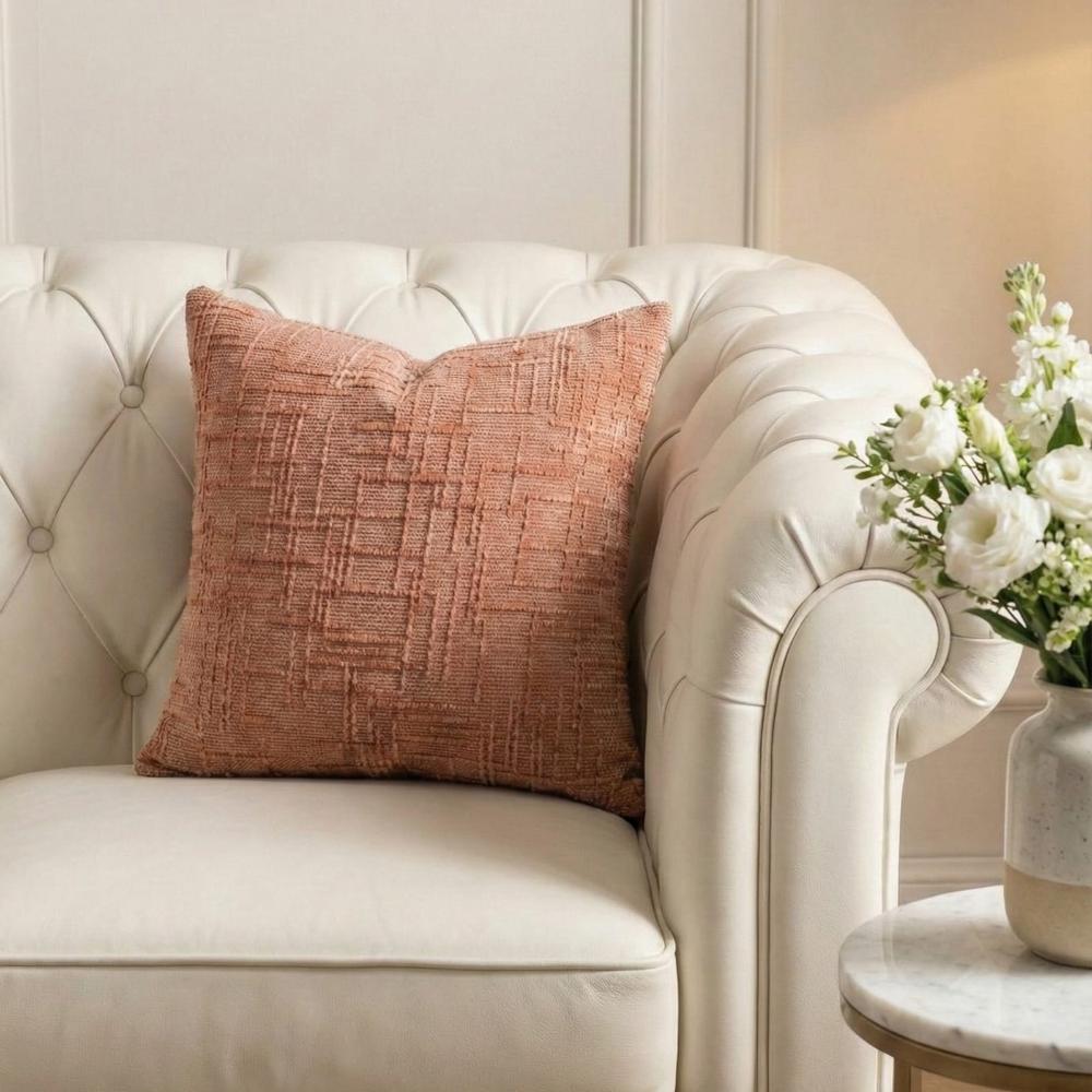 PACK 2 FUNDAS DE COJINES TEXTURA LINEAS CORAL 1