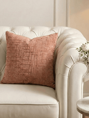 PACK 2 FUNDAS DE COJINES TEXTURA LINEAS CORAL