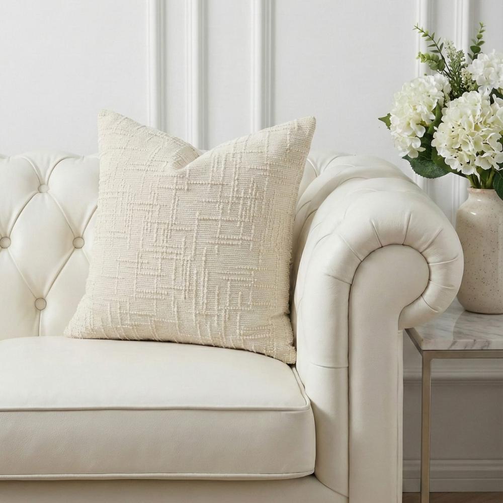 PACK 2 FUNDAS DE COJINES TEXTURA LINEAS CREMA 1