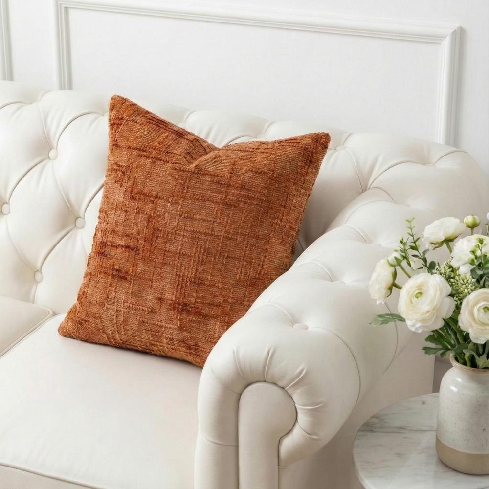 PACK 2 FUNDAS DE COJINES TEXTURA LINEAS TERRACOTA 1