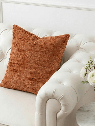 PACK 2 FUNDAS DE COJINES TEXTURA LINEAS TERRACOTA