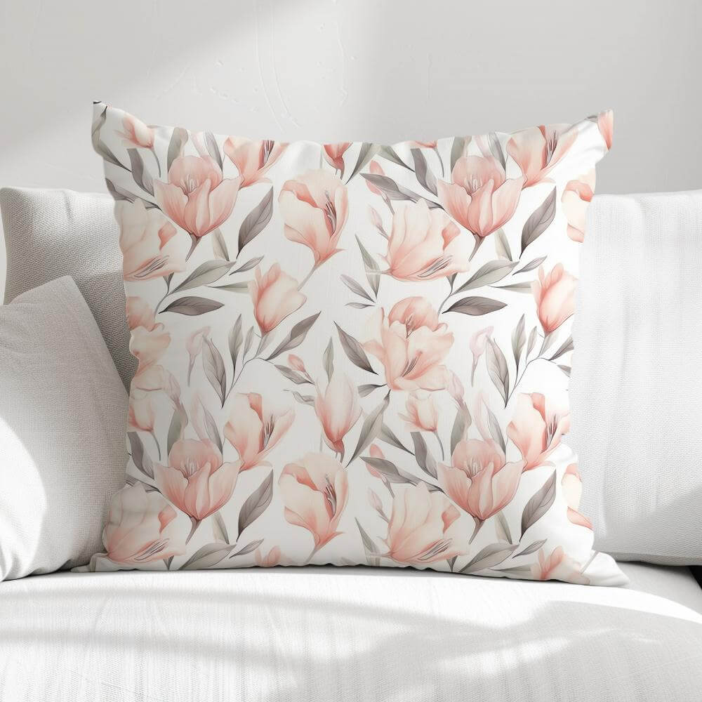 FUNDA DE COJIN FLORES ROSADAS 1