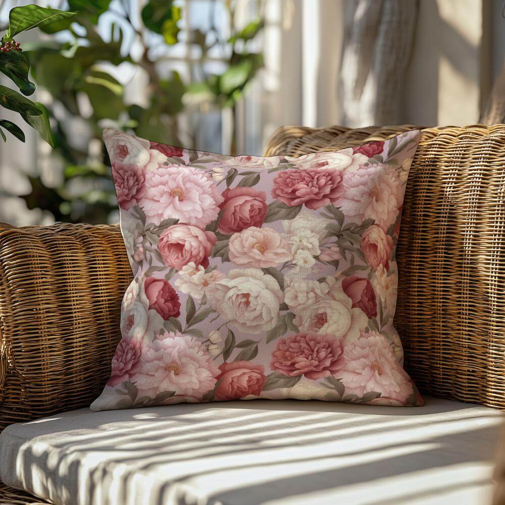 FUNDA DE COJIN ROSAS ROSADAS 2