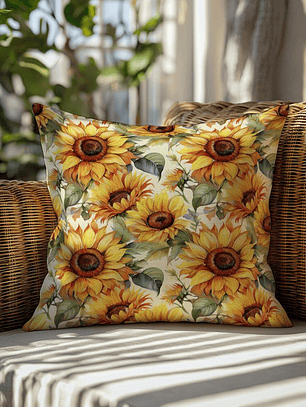 FUNDA DE COJIN GIRASOLES