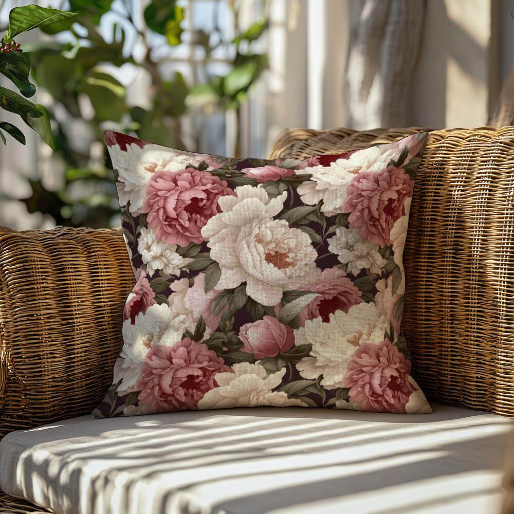 FUNDA DE COJIN FLORES VICTORIANAS 2