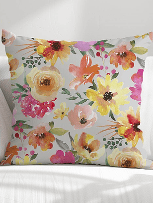 FUNDA DE COJIN FLORES MODERNAS