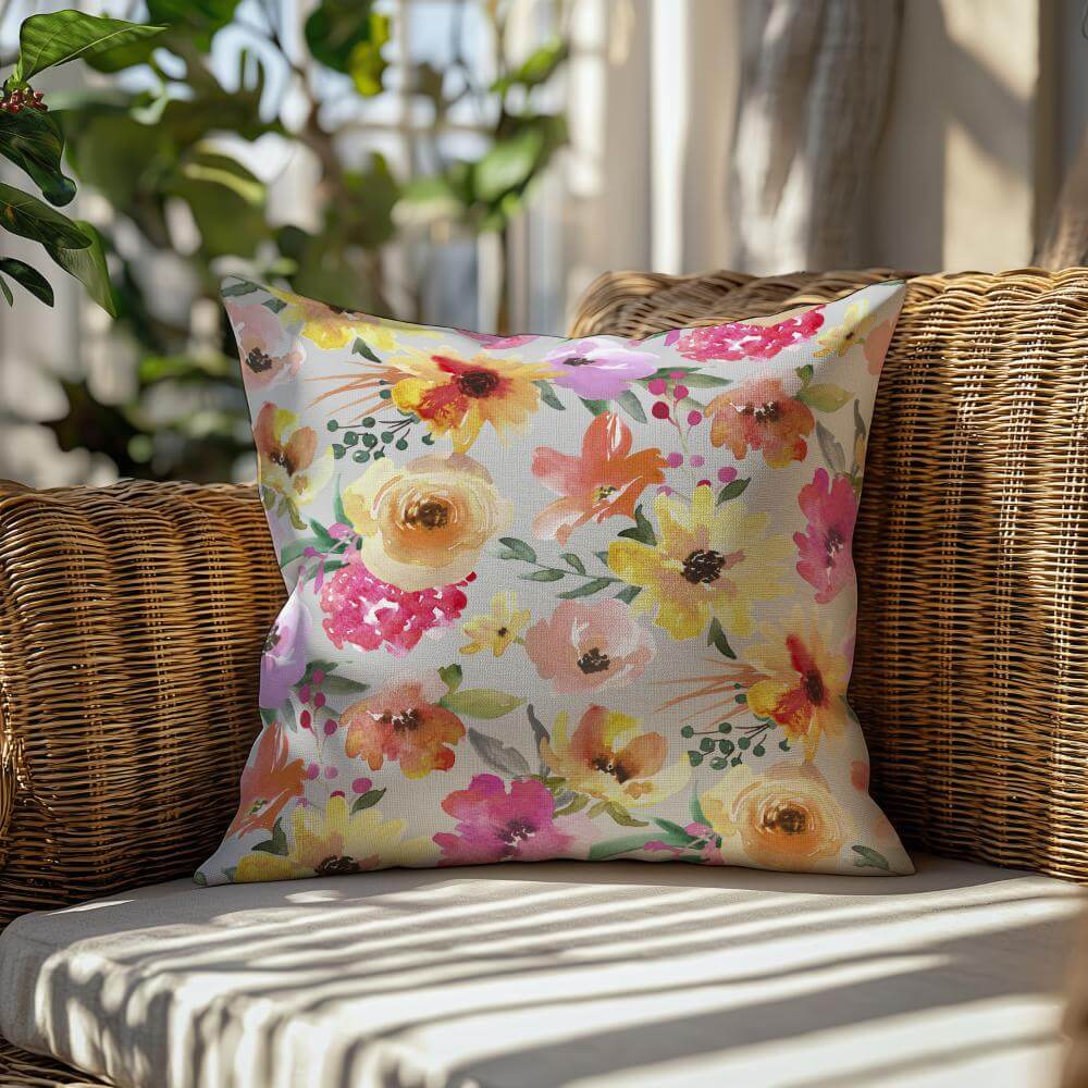 FUNDA DE COJIN FLORES MODERNAS 2