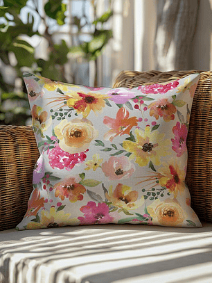 FUNDA DE COJIN FLORES MODERNAS