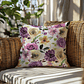 FUNDA DE COJIN FLORES MODERNAS MORADAS - Miniatura 2