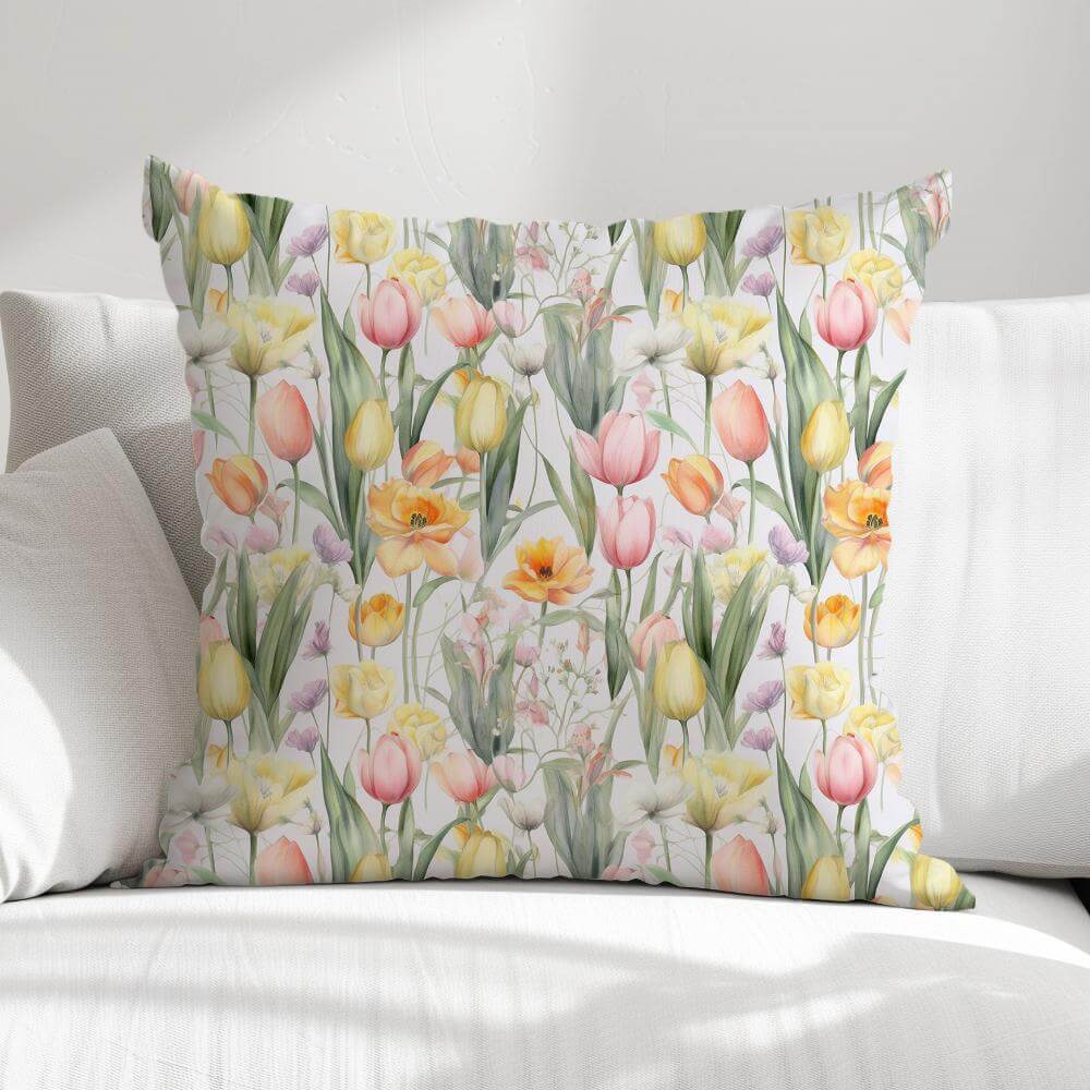 FUNDA DE COJIN TULIPANES PEQUEÑOS 1