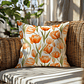 FUNDA DE COJIN TULIPANES NARANJOS - Miniatura 2