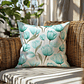 FUNDA DE COJIN TULIPANES TURQUESA - Miniatura 2