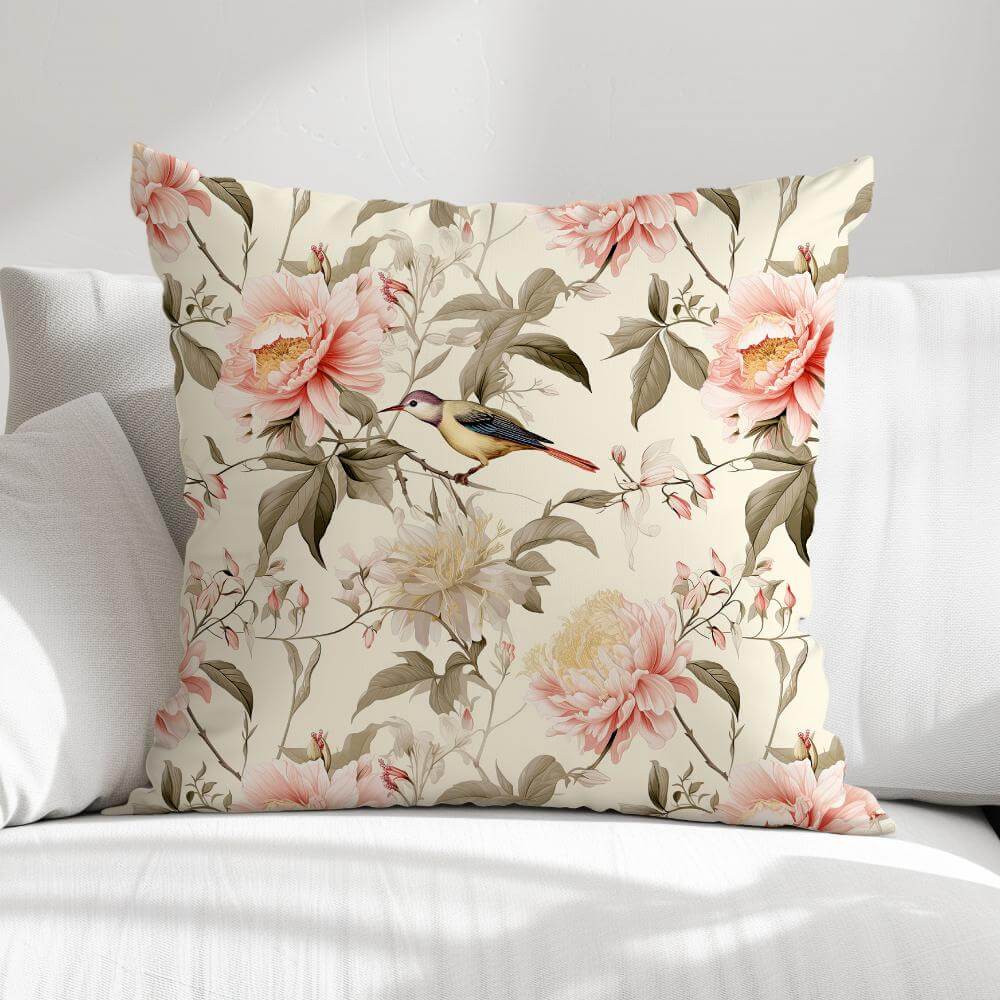 FUNDA DE COJIN PAJARO AMARILLO 1