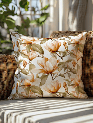 FUNDA DE COJIN MAGNOLIA NARANJO