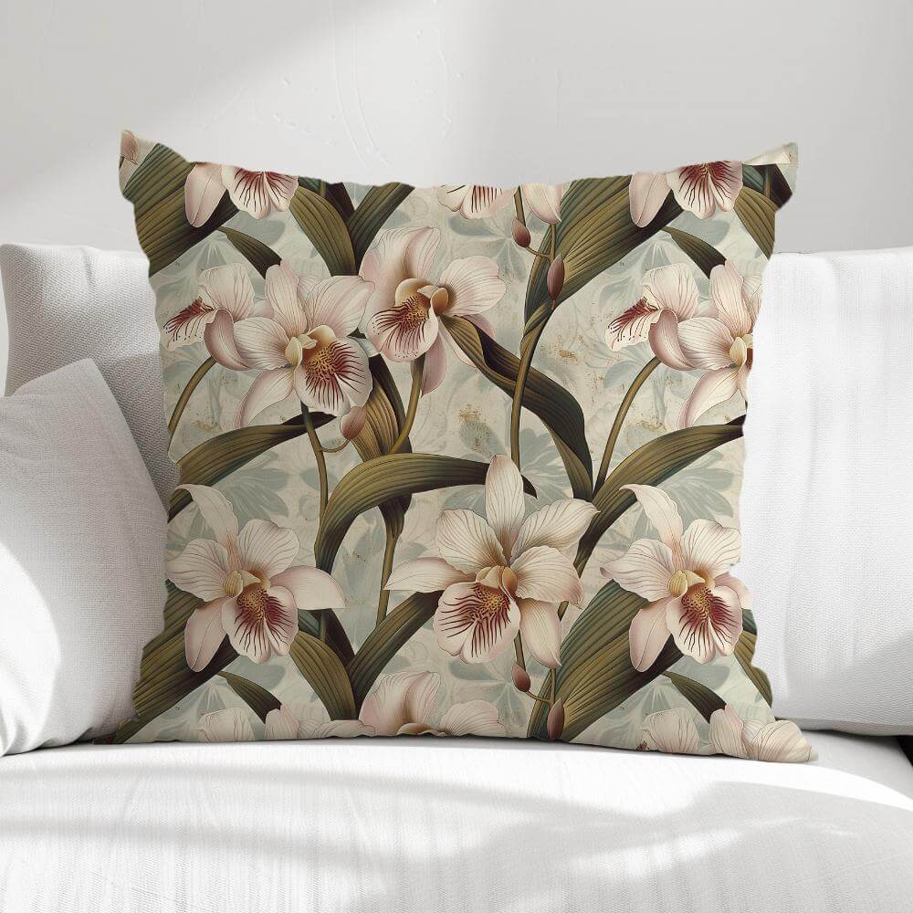 FUNDA DE COJIN FLORES BLANCAS PEQUEÑAS 1