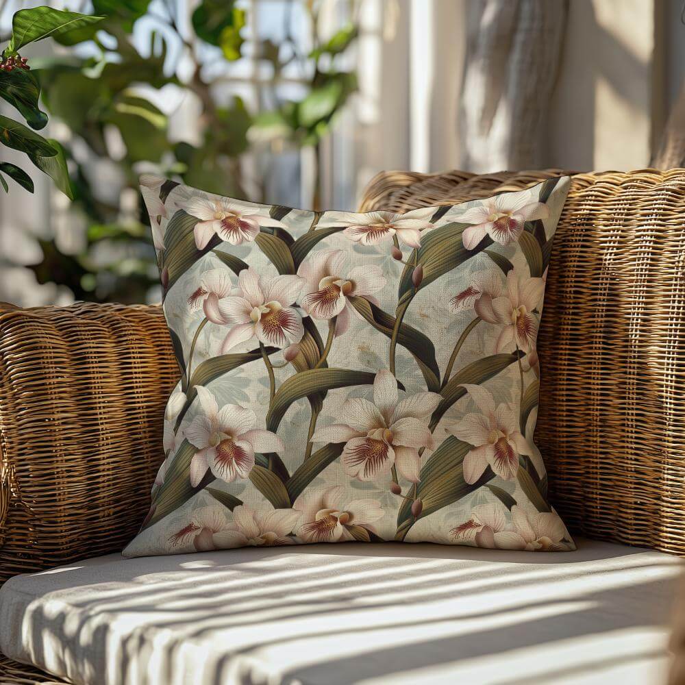 FUNDA DE COJIN FLORES BLANCAS PEQUEÑAS 2