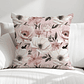 FUNDA DE COJIN FLORES BLANCAS Y ROSADAS - Miniatura 1