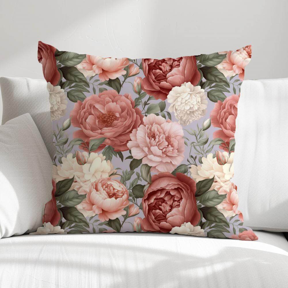 FUNDA DE COJIN ROSAS COLORES 1