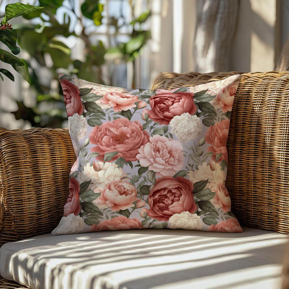 FUNDA DE COJIN ROSAS COLORES 2