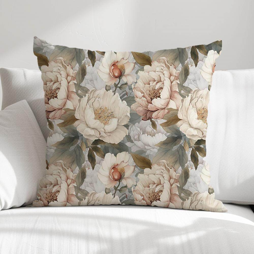 FUNDA DE COJIN ROSAS TONOS TIERRA 1