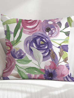 FUNDA DE COJIN FLORES MINIMALISTAS