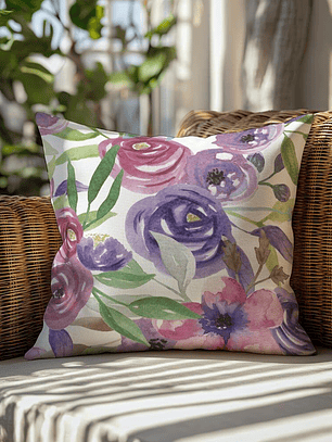 FUNDA DE COJIN FLORES MINIMALISTAS