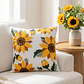 PACK 2 FUNDAS DE COJINES BORDADAS FLORES GRANDES GIRASOL - Miniatura 2