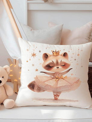 FUNDA DE COJIN INFANTIL BAILARINA