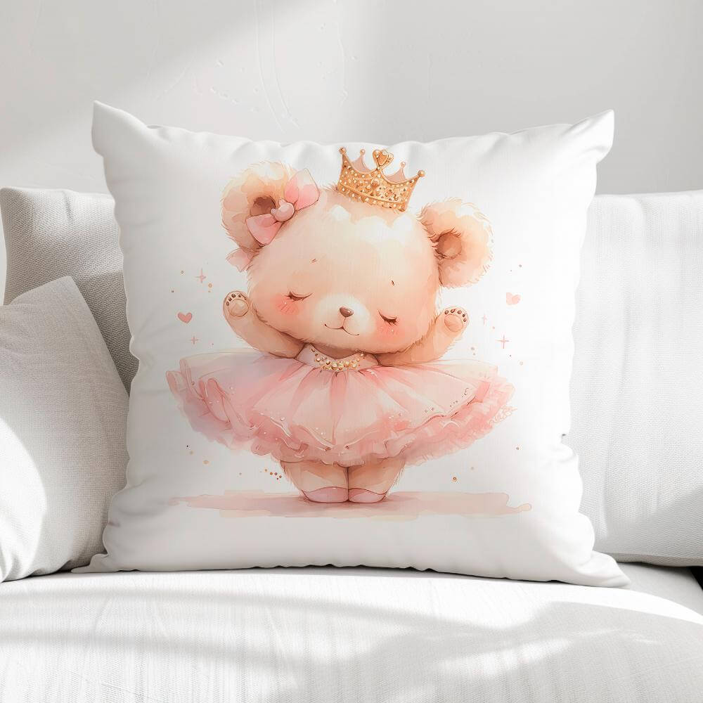 FUNDA DE COJIN INFANTIL OSITA BAILARINA 1