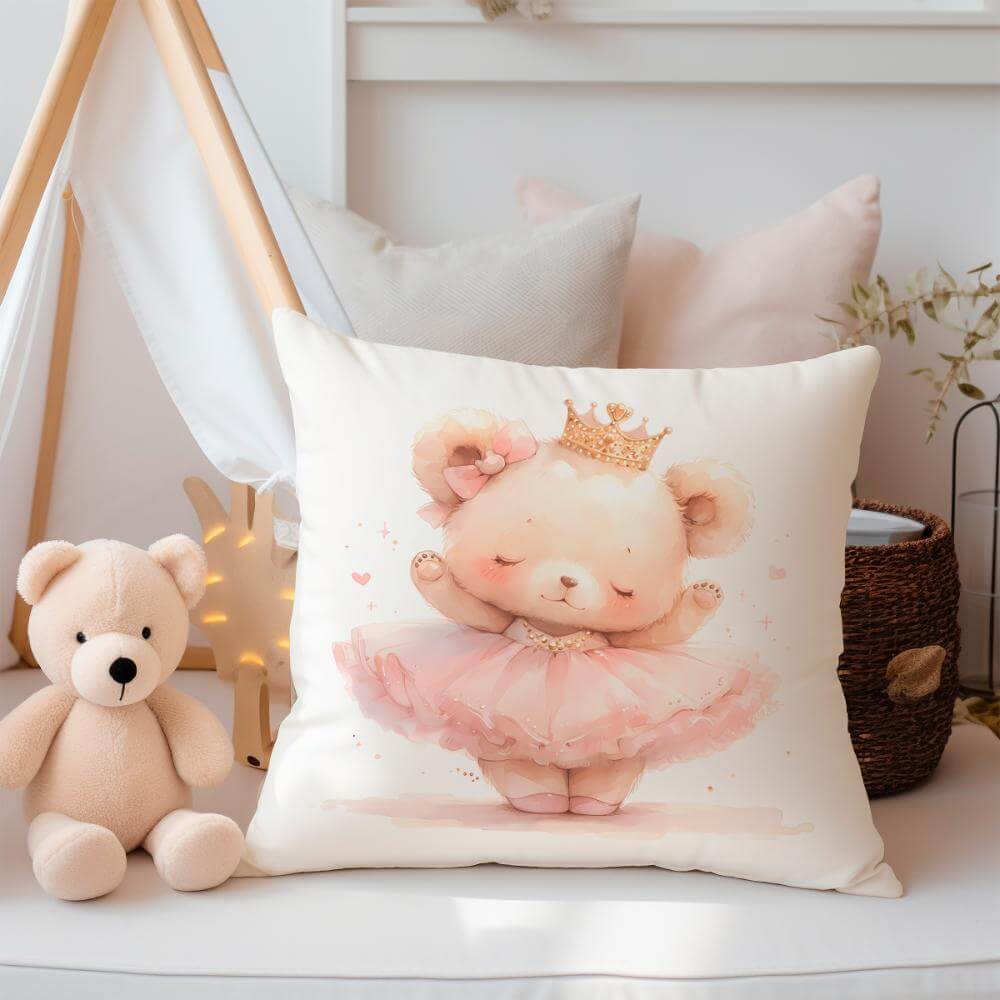 FUNDA DE COJIN INFANTIL OSITA BAILARINA 2