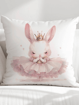 FUNDA DE COJIN INFANTIL CONEJITA BAILARINA