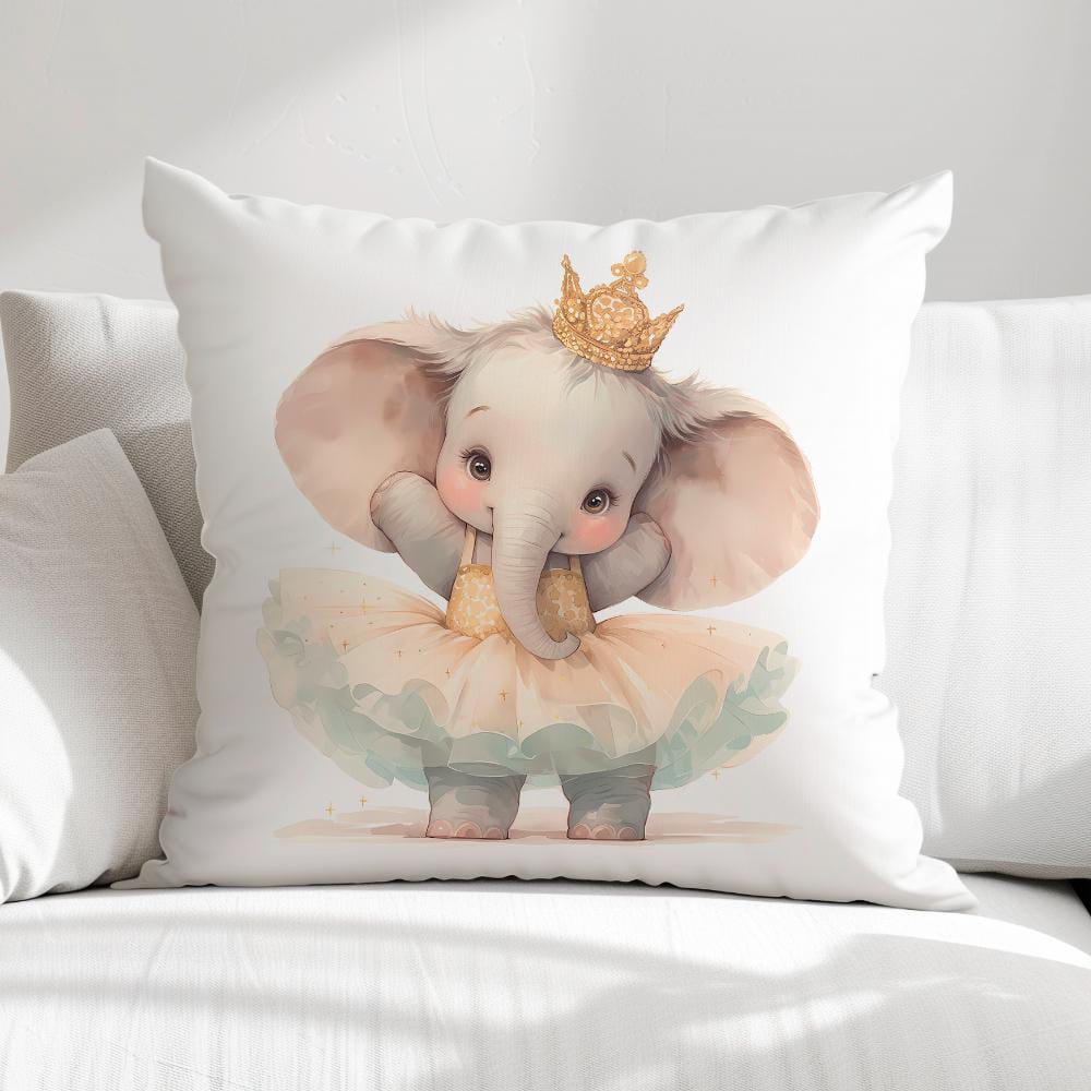 FUNDA DE COJIN INFANTIL ELEFANTITA BAILARINA 1