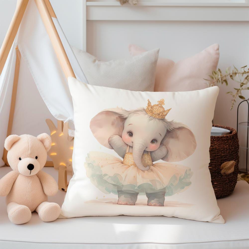 FUNDA DE COJIN INFANTIL ELEFANTITA BAILARINA 2