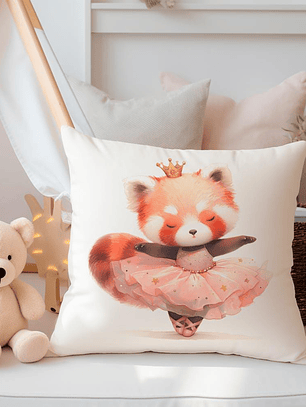 FUNDA DE COJIN INFANTIL PANDITA BAILARINA