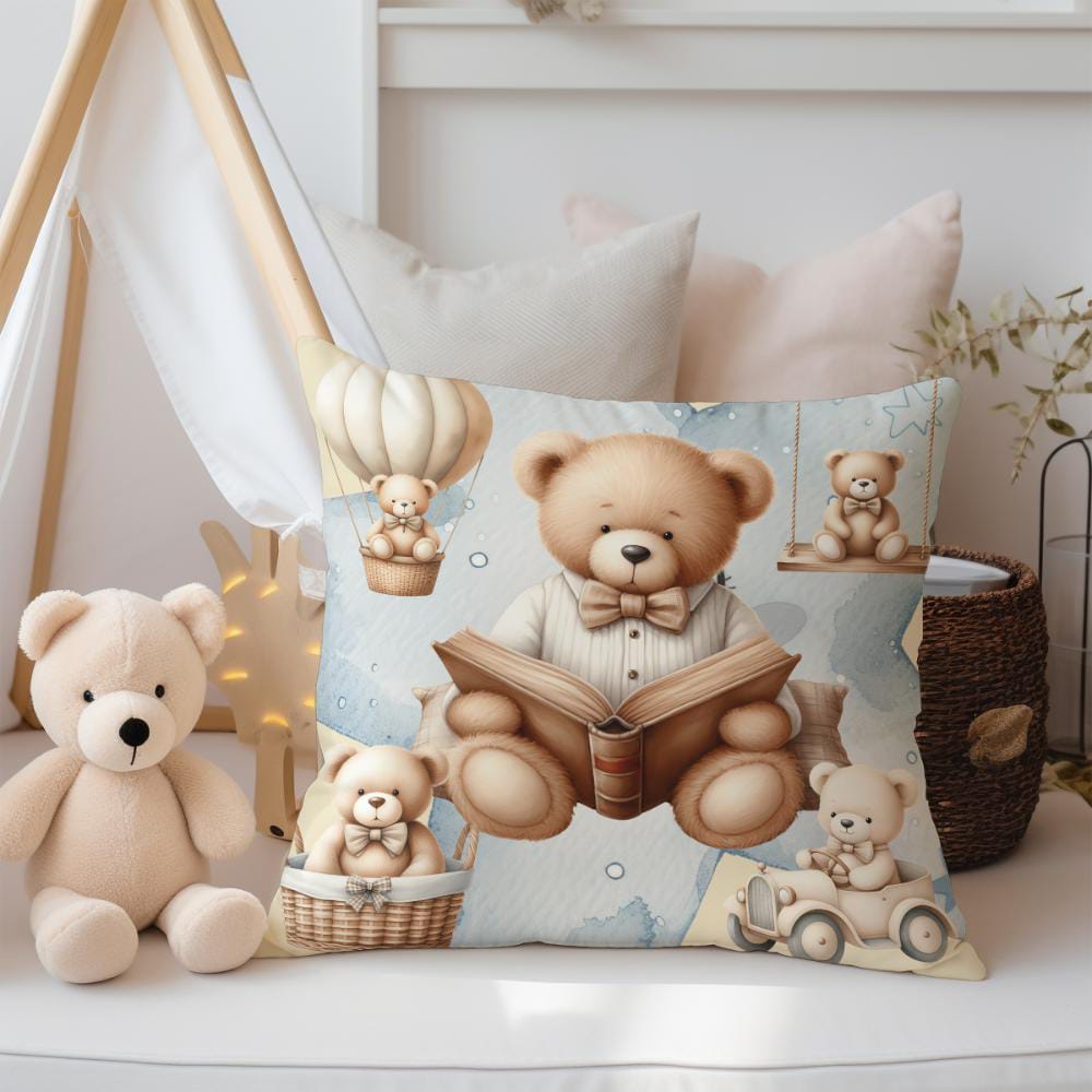 FUNDA DE COJIN INFANTIL OSITO CON LIBRO 2