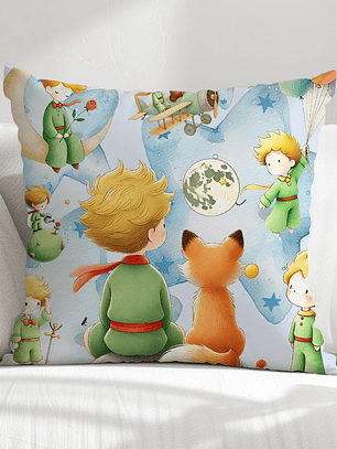 FUNDA DE COJIN INFANTIL PRINCIPITO CON ZORRO